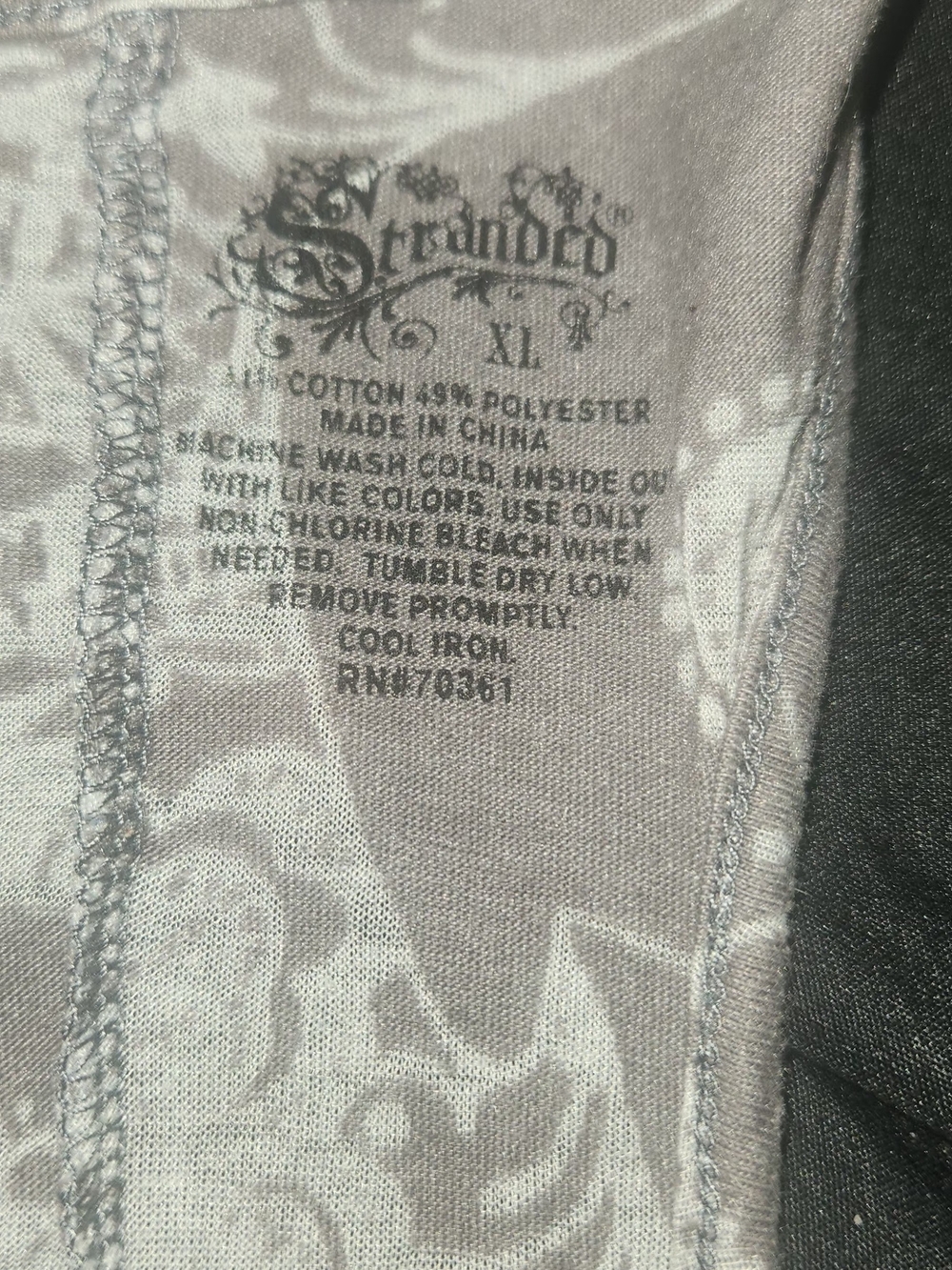 Stranded Gray and Cream Skull-Print Racerback Tank - Picture 3 of 4